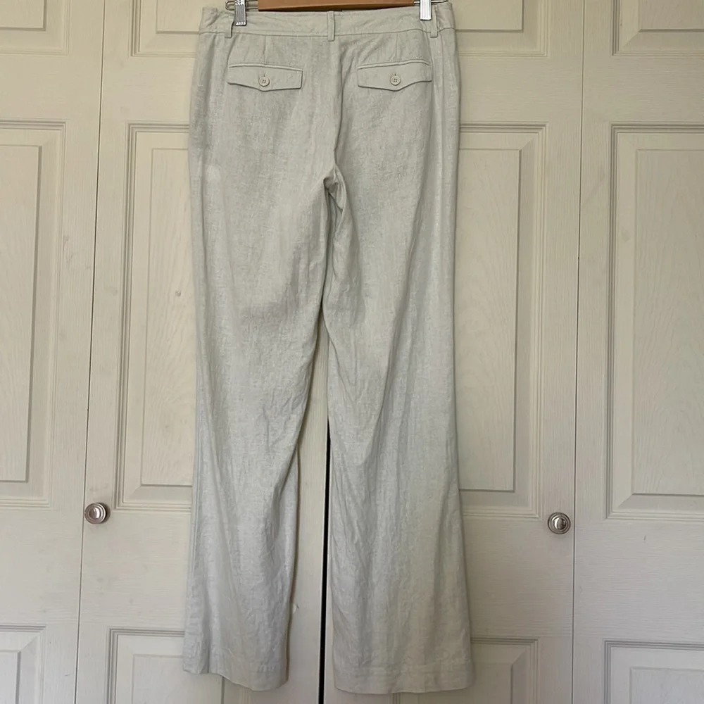 BCBG MaxAzria linen beige summer lightweight pants, size 4 - Picture 6 of 12